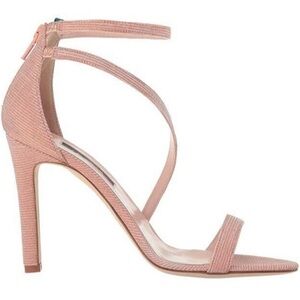 SJP Serpentine Glitter Pink Strappy Heels Sz 6 BNWB